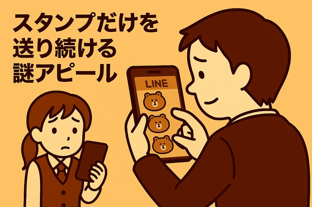 スタンプだけを送り続ける謎アピール